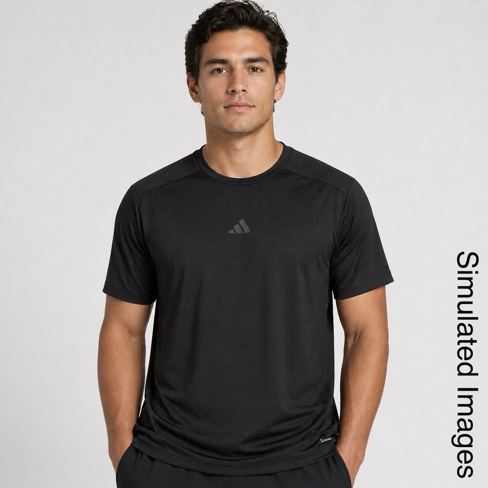 Adidas ClimaCool Training Shirt Mens Large Black Athletic Gym Running Tee
